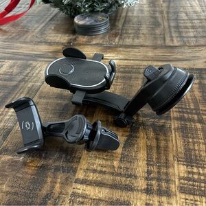 Black Car Phone Mount Set